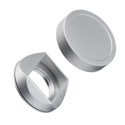 Металлическая бленда объектива для Fujifilm Fuji XF 23 мм F2.8 R WR с переходным кольцом 39 мм серебристая - Изображение 1 из 4