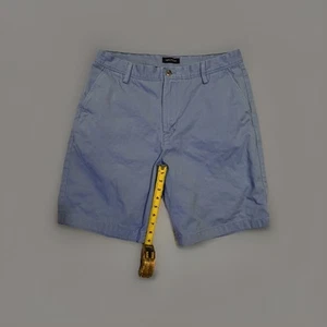 Nautica Shorts Mens (34) 9.5" Bermuda Flat Front 100% Cotton Twill Casual Blue - Picture 1 of 5