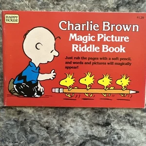 Vintage 1985 Charlie Brown Magic Picture Riddle Book unbenutzt - Bild 1 von 2