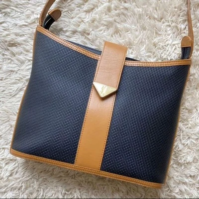 Auténtico bolso de hombro de PVC Saint Laurent azul marino para mujer Francia 125103 Foto 1 de 4