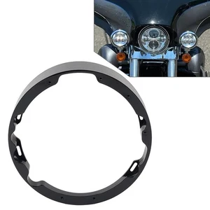 7" geneigte Scheinwerferblende für Harley Touring Road Electra Glide Schwarz - Picture 1 of 10