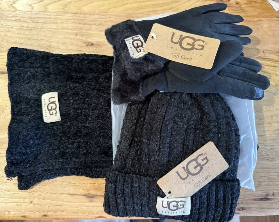 UGG 3 Piece Hat, Glove And Scarf Set - Image 1 of 1