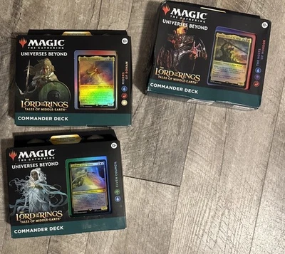 Magic MTG Lord of the Rings Tales Hosts Mordor Elven Riders Rohan Commander Deck - Image 1 of 4