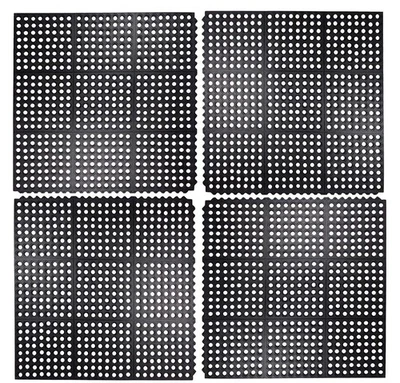 - Anti-Fatigue Drainage Mats - 4 Pack - Rubber - Rugged Sturdy Heavy Duty Com... - Image 1 of 4