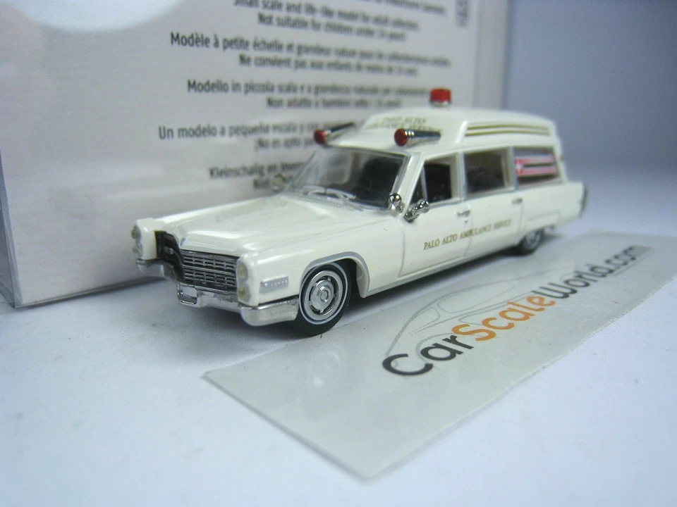 CADILLAC MILLER METEOR AMBULANCE PALO ALTO 1966 1/87 BREKINA - Imagen 1 de 3