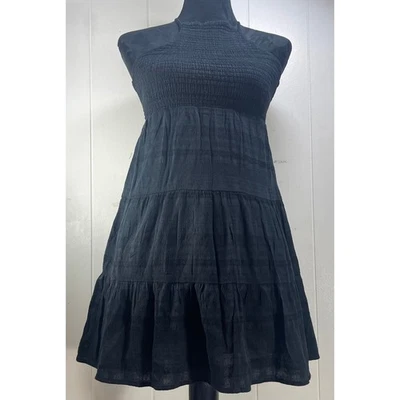 Mini Vestido American Eagle Negro Calado en Niveles Pequeño Capricho Bruja Gótico Foto 1 de 4