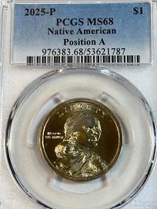 2025 P Native American Position A PCGS MS68 Mary Pukui $1 Sacagawea - Picture 1 of 2