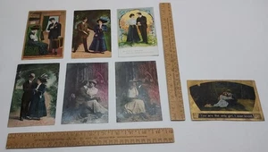 7 - COUPLES / LOVE - vintage POST CARDs - As Is - listing #7753 - Picture 1 of 12