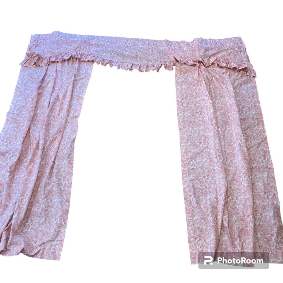 Juego de 2 paneles de cortina LAURA ASHLEY COTTAGE ROSA ROSA 84x40 y 1 83" Foto 1 de 4