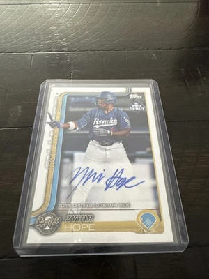 Zyhir Hope 2025 Topps Pro Debut #PD-139 Los Angeles Dodgers / Quakes Auto - Image 1 of 4