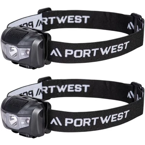 2x Portwest PA71 USB Rechargeable LED Head Torch Light Headlight Headlamp Bulk - Foto 1 di 6