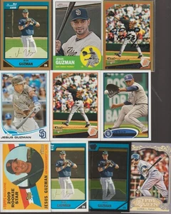 JESUS GUZMAN LOT OF 90 BASEBALL CARDS 10 DIFFERENT PADRES VENEZUELA - Bild 1 von 4