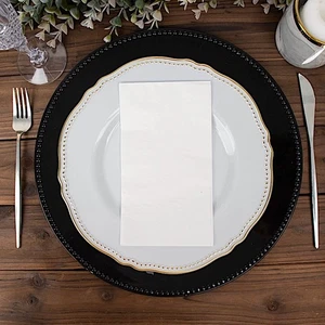 WHITE 50 Soft 2 Ply Dinner Cocktail Paper NAPKINS Party Events Home Decorations - Picture 1 of 8