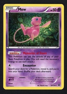 Mew 29/124 Fates Collide Holo Rare Pokemon TCG - Image 1 of 2