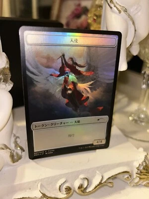 MTG Foil Angel Token Japanese Promos Dominaria United NM - Image 1 of 4