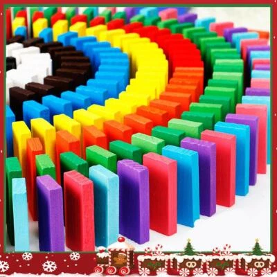 960-1200pcs Domino Blocks Tiles Tumbling Dominoes Knock Down Kids Toys XMAS Gift - image 1 of 4