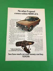 1973 1974 1975 TOYOTA COROLLA VINTAGE ORIGINAL PRINT AD ADVERTISEMENT - Picture 1 of 1