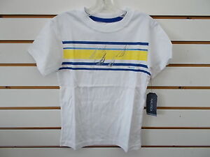 Boys Nautica $19.50 White & Orange Short Sleeve T-Shirts Sizes 4 - 7X