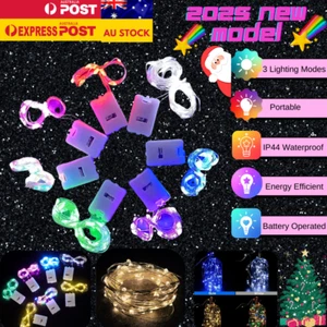 1-3M Battery LED Powered Copper Wire String Fairy Xmas Party Lights Warm White - Picture 1 of 19