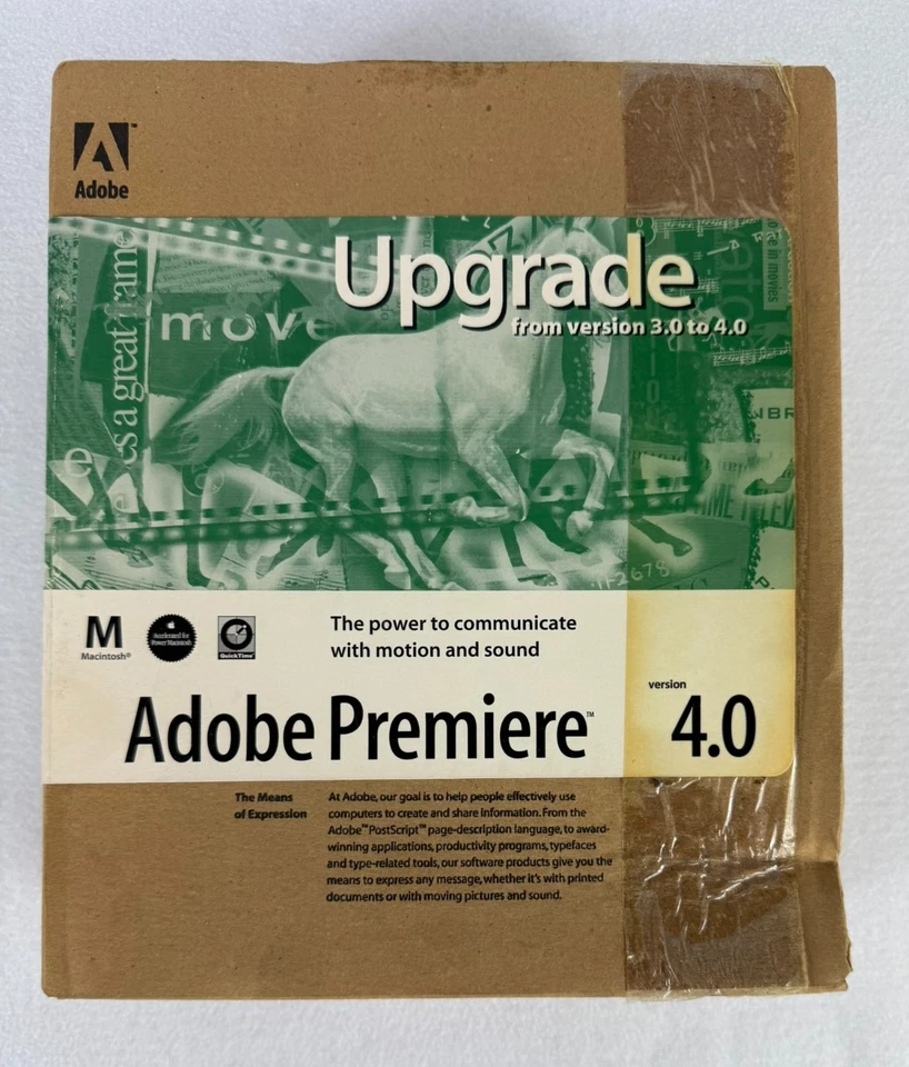 Actualización Adobe Premiere 4.0 (v3.0 4.0) para Macintosh - Sellado Foto 1 de 3