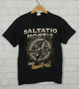 VINTAGE RETRO 90S BRIGHT SALTATIO MORTIS MITTELALTER METAL BAND GRAFIK T SHIRT TOP - Bild 1 von 4