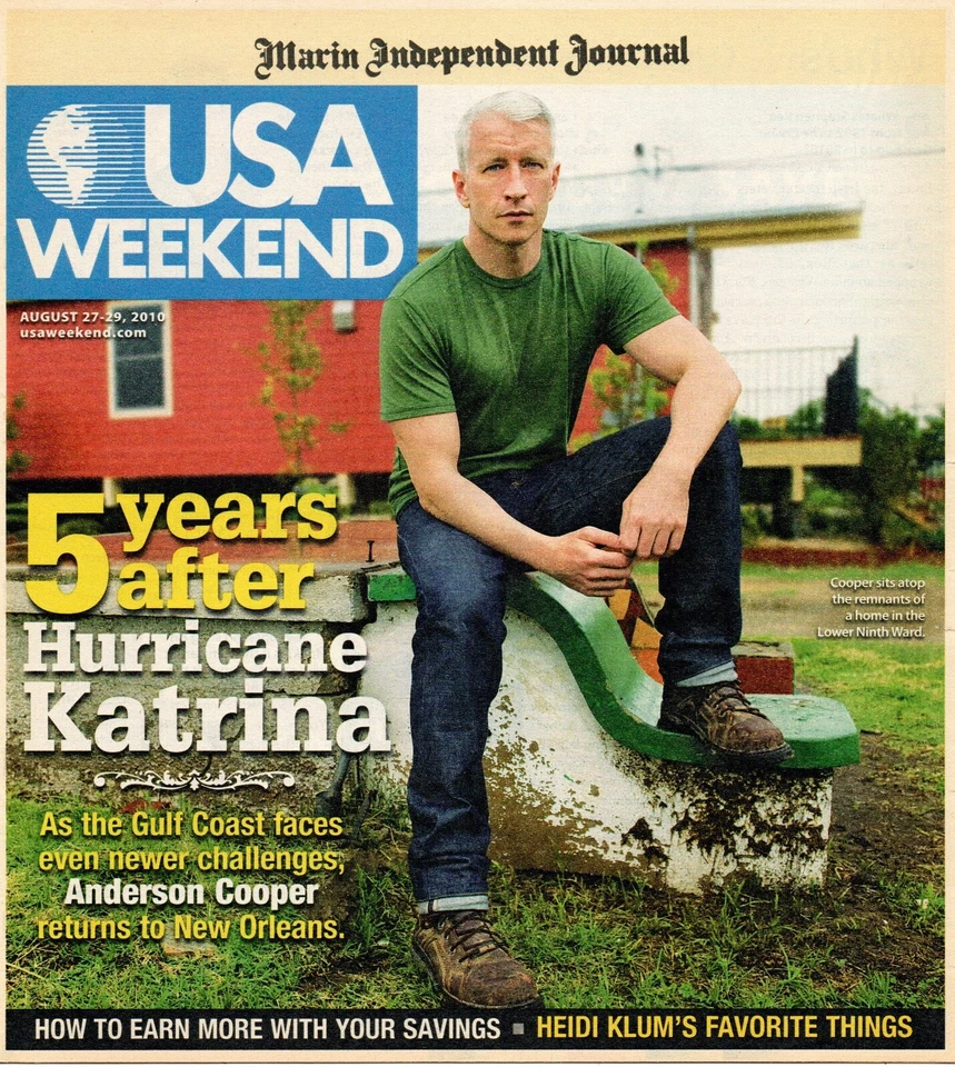 USA WEEKEND August 27-29 2010 Anderson Cooper 5 Years After Hurricane Katrina - Image 1 of 1