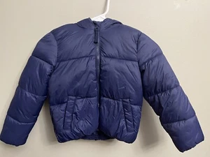 Old Navy puffer Jacket kids size Xs Size 5 hooded coat snow ski warm New - Picture 1 of 5