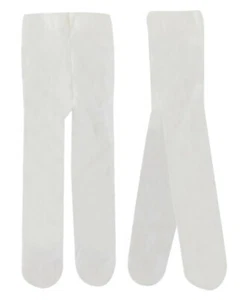 Baby Mädchen Mikrofaser Strumpfhose weiß Stretch ultraweicher Strumpf - Bild 1 von 3