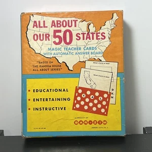 Vintage 1960s Magic Teacher Cards "All About Our 50 States" Bar-Zim Toy Co - Picture 1 of 12