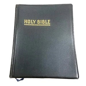 New Standard Alphabetical Bible John Hertel 1955 Blue Ribbon Red Letter Edition - Imagen 1 de 17