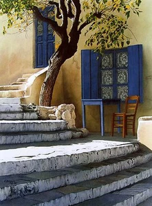 Evelyne Brigeois, "Athen Plaka", Limited Edition, säurefreies Papier - Bild 1 von 2