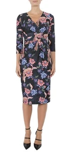 Anthea Crawford Jersey Midi Dress Size 8 Ruching On Waist Made In Australia - Bild 1 von 10