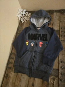 Marvel Characters Full Zip Hoodie Boys Size 6 - Picture 1 of 7