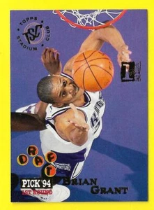 1994-95 Topps Stadium Club Baloncesto #225 Brian Grant Primer Día Edición Novato  - Imagen 1 de 3