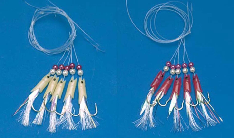 Behr Makrelenpaternoster Con Fischimitaten Gr.3/0 Impianto Perforazione Sgombro - Bild 1 von 1