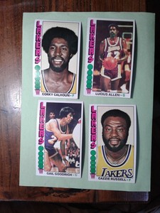 1976 Topps Basketball - Four Los Angeles Lakers incl Gail Goodrich