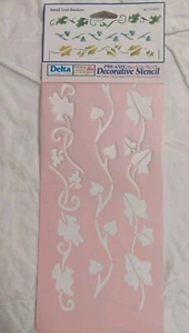 SMALL LEAF IVY BORDER DELTA STENCIL MAGIC MYLAR PAINT NEW 95 119 0012 - Picture 1 of 8