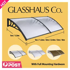 Glasshaus Window Door Awning Canopy Outdoor Patio Sun Rain Shield - Picture 1 of 250