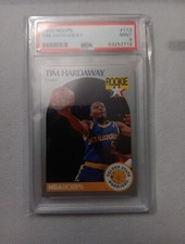 1990 Hoops - Tim Hardaway #113 - Rookie Card - Golden State Warriors - PSA 9