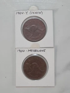 pre decimal Australian coins 1964 Perth /Melbourne - Picture 1 of 5