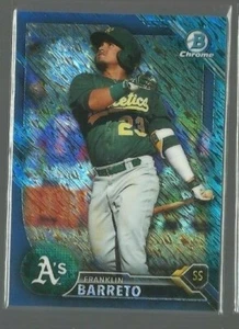 2016 Bowman Chrome Prospect Blue Shimmer Ref #BCP160 Franklin Barreto (ref 68052 - Picture 1 of 1
