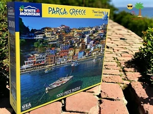 White Mountain Parga, Greece 1000 Larger Pieces Puzzle 100% Complete w/Poster - Picture 1 of 5