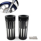 2" CNC Fork Boots Cover Extended Deep Fit Harley Touring 1984-2013 Pair Black