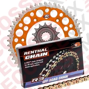 KTM EXC300TPi RENTHAL KETTE & KETTENRAD KIT R3 O-RING KETTE HINTEN ORANGE ZWILLINGSRING - Bild 1 von 10
