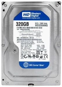 Disque Dur Western Digital Blue 320GB WD3200AAKS 16MB 7200T/min SATA II 3.5' - Afbeelding 1 van 5