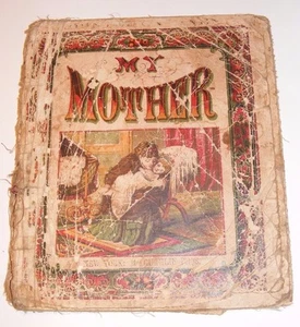 1800s My Mother Antique Childrens Book Chromolithograph Illustrations McLoughlin - Bild 1 von 8