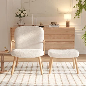 Relaxsessel mit Hocker Fernsehsessel Ohrensessel Polstersessel Armsessel Sessel - Bild 1 von 12