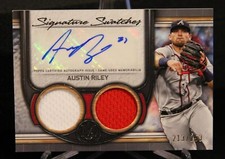 2023 Topps Museum Collection Austin Riley SIGNATURE SWATCH Dual Relic Auto /253