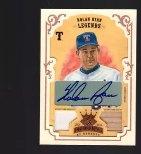 2004 DONRUSS DIAMOND KINGS FRAMED DUAL AUTO BAT JERSEY #174 NOLAN RYAN #1/1 NM+ - Picture 1 of 2