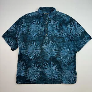 Pete Huntington Hawaiian Shirt Adult Mens L Floral Tie Dye Popover Short Sleeve - Picture 1 of 5